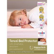 Hippychick Tencel Fitted Cotbed Mattress Protector White Baby Co Mattress Protector Cot Bed Mattress Cot Mattress
