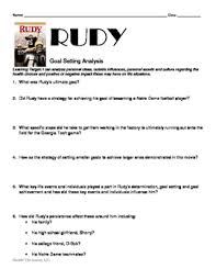 1 5 Goal Setting Activity For The Movie Rudy Tpt