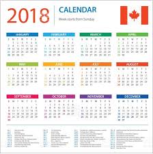 Canada Calendar 2018 Holidays Calendar Template Editable Calendar Calendar 2018