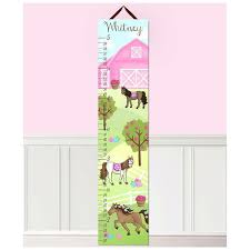 Horse Barn Personalized Growth Chart