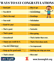 Congratulations Synonyms Ways To Say Congratulations Say Congratulations English Words