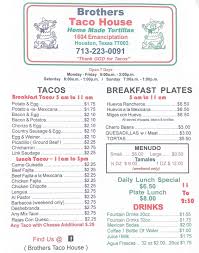 Brothers Taco House Posts Houston Texas Menu Prices Restaurant Reviews Facebook