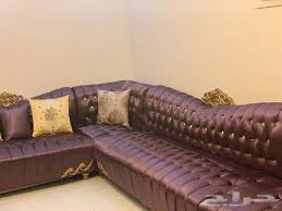 كنب ست قطع لون موف غامق سعر الشراء 7000 للبيع