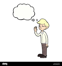 cartoon arrogant boy with thought bubble Stock Vector Image & Art - Alamy