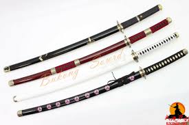 One Piece Cosplay Anime Sword Roronoa Zoro 4 Pieces Katana Sets Wooden Blades Ebay