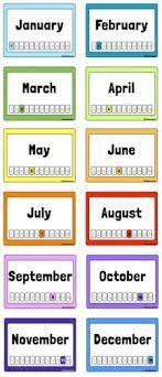 Free Printable Months Of The Year Flashcards Months In A Year English Lessons For Kids Free Classroom Printables