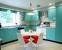 Teal Turquoise Kitchen Cabinets