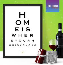 Personalised Eye Chart Print Ideal New Family New Home Gift