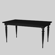 New payment plan without a card available at the ikea stores. 3d Model Ingatorp Sliding Table Ikea Black Cgtrader