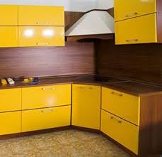 مطبخ أكريلك أصفر Yellow Acrylic Kitchen Kitchen Design Gallery Modern Yellow Kitchen Cabinets Yellow Kitchen Designs