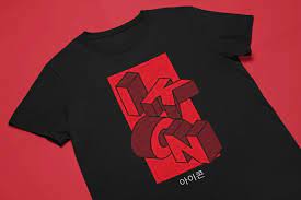 Ikon T Shirt Isometric Text Ikon Merch Ikonic Kpop Shirt Etsy Ikon Merch Kpop Shirts Kpop Merch