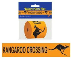 Kangaroo Crossing Poly Decorating Material Australia Party Australian Party Theme Party Decorations