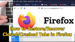 How To Recover/Restore Previous Session Tabs In Firefox After Crashing Or  Closing - Youtube