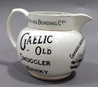 Scarce Gaelic Old Smuggler Whisky Water Jug James Green Nephew Whisky Water Jug Whiskey Distillery