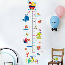 Cute Growth Charts Removable Diy Wall Decal Sticker Modern Art For Kids Nursery Living Room Wall Murals Decals Wall Murals Stickers From