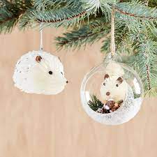 West Elm Ornaments Bottlebrush Animal Ornaments