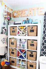 So today i'm sharing my cute & functional craft room on a budget with you. 21 Craft Organization Ideas On A Budget Southern Crush At Home