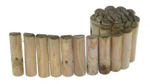 Bordure Siloux Demi Rondins 30x180 Bordure Bois Naturel Bois