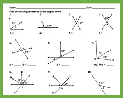 Finding Measures Of Angles Worksheet Angles Worksheet Worksheets Chemistry Lessons