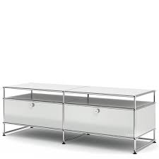Tischblätter in diversen grössen, geometrien und fünf materialien komplettieren die lineare. Usm Haller Tv Board L Light Grey Ral 7035 By Fritz Haller Paul Scharer Designer Furniture By Smow Com
