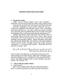 Qada Dan Qadar Artinya