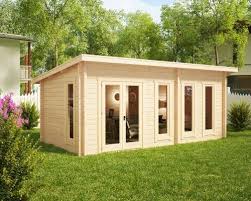 Gartenhaus Mit Pultdach Liam 16m2 6 X 3 M 44 Mm Gartenhaus Pultdach Gartenhaus Gartenhaus Holz