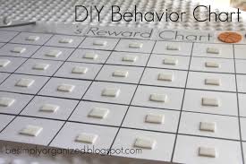 diy behavior reward chart simply organized