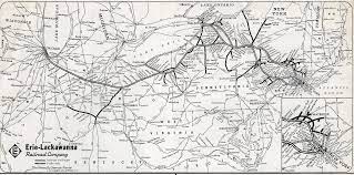Erie Lackawanna Route Map Erie Lackawanna Rr System Map