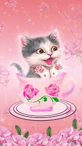 Cute wallpaper kucing kartun pink. Cute Pink Kitty Wallpaper Hd