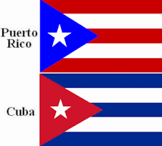 Flags flown in puerto rico as a spanish colony in 1873, a new colonial flag was introduced by the spanish government, a design that resembled the flag of spain, with a coat of arms in the center. Why Are The Cuban And Puerto Rican Flags So Similar Quora