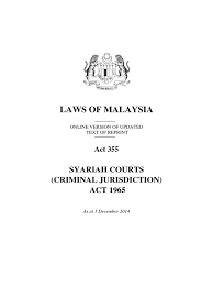 It puts malaysia in a bad light because the religious excesses are seen as an effort to show the supremacy of islam. Act 355 Syariah Courts Criminal Jurisdiction 1965 Politics Government