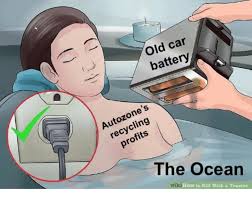 Throwing car batteries in the ocean meme. Car Battery Comp