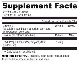 Of vitamin c is 90 milligrams (mg) for males and 75 mg for females. Buffered Vitamin C