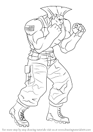 Learn How To Draw Guile From Street Fighter Street Fighter Step By Step Drawing Tutorials Street Fighter Drawings Fighter
