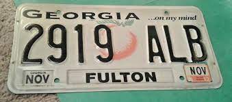 Georgia On My Mind License Plate Tag Collecting Decor Man Cave Signs Peach Car Plates License Plate Man Cave Signs