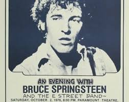 Bruce Springsteen Paramount Theater Original Concert Poster Signed by Randy  Tuten 1976