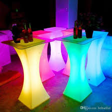 2020 New Rechargeable Led Luminous Cocktail Table Ip54 Waterproof Round Glowing Led Bar Table Outdoor Furniture For Bar Ktv Disco Party Supplies From Homedecor Cocktail Tables Light Table Bar Lighting