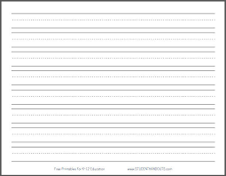 Printable pdf writing paper templates in multiple different line sizes. Primary Dashed Writing Paper With 1 Lines Student Handouts