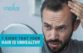 It is an early symptom or sign of thyroid problem or due to poor nutrition. 7 Signs That Your Hair Is Unhealthy Capillus