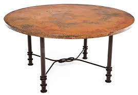 Our made to order dining tables come in as copper table tops and wrought iron bases. Hammered Copper Dining Room Tables Rustica House