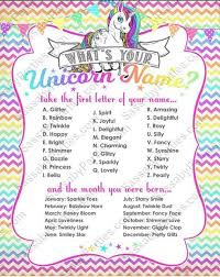 Whats Your Unicorn Name Unicorn Names Unicorn Party Signs