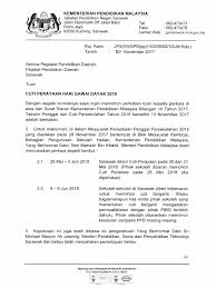 Anda boleh memeriksa kesemua tarikh dengan skrol ke bawah. Ralat Surat Siaran Cuti Perayaan Gawai Dan Takwim Persekolahan 2018