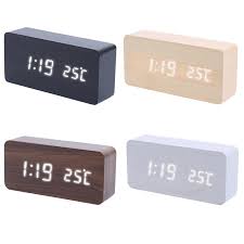 Wooden Usb Aaa Digital Led Alarm Clock Calendar Thermometer Luminous Date Display Desktop Clock Gegenstande