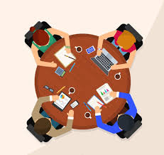 Roundtable Meeting Background Vector Free Vector Graphic Download In 2020 Creative Business Vector Free Vector