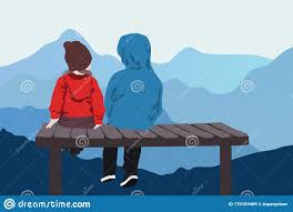 Die bank muss seit mindestens zwei jahren auf dem deutschen markt für tagesgeld oder festgeld aktiv sein. Zwei Kinder Die Auf Einer Bank Sitzen Und Die Landschaft Von Bergen Schlussleuchten Auffassung Ubertrager Bewundern Vektor Abbildung Illustration Von Familie Paare 170183469