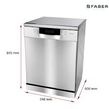 Such dishwashers with compact dish drawers are usually optimal with limited kitchen space or if you are opting for flexibility in either smaller amount the dimensions i am working with are the same as standard dimensions other than hight which is about 33.5″. Faber 14 Place Settings Dishwasher Ffsd 8pr 14s Silver Power 3d Wash For Tough Stains Silent Operation Amazon In Home Kitchen