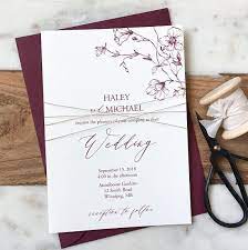 Burgundy Wedding Invitation Dusty Rose Invitation Simple Etsy Rose Wedding Invitations Simple Wedding Invitations Invitation Dusty Rose