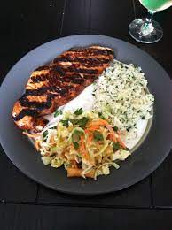 Grilled Mako Shark Steak That I Caught Myself Marinated In Soy Ginger Honey And Orange Juice A Fish Recipes Healthy Delicious Healthy Recipes Shark Recipes