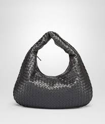 Nero Intrecciato Nappa Medium Veneta Bag