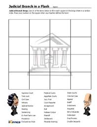 Judicial branch in a flash answers national constitution center. Civics Unit 9 Day 7 Modified Court Bingo Sheet By Conquering Civics And History
